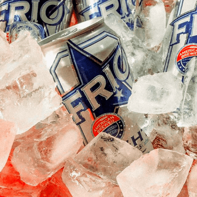 Enjoy FRIO can in ice chest