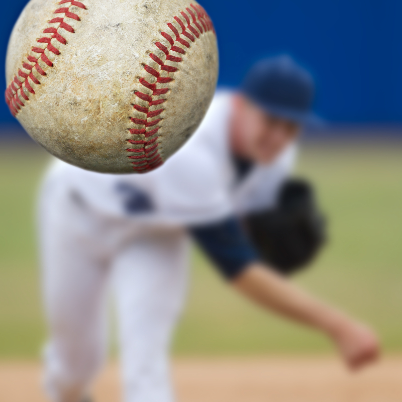 playing baseball